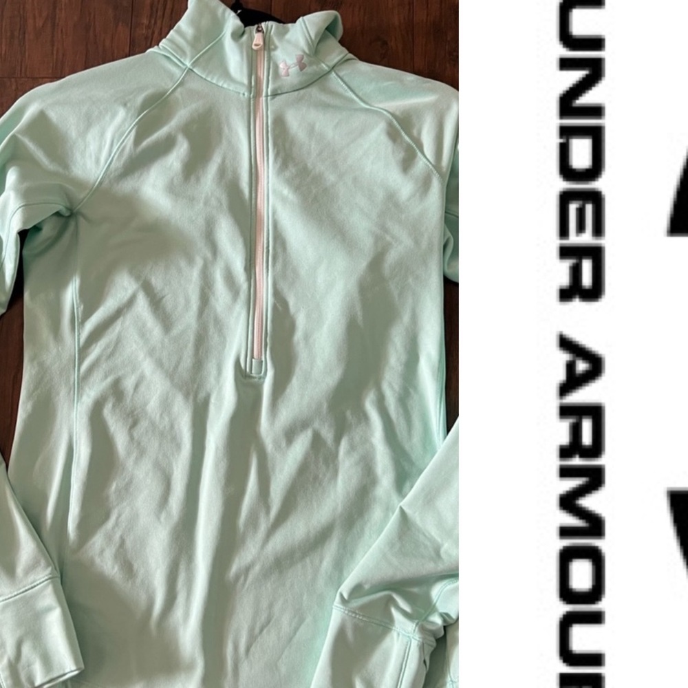 0234|Like New| Under Armour |Quarter Zip Mint Long Sleeve  Jacket |Size S/P|🇺🇸